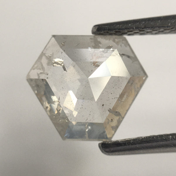 1.01 Ct Natural Loose Diamond Fancy Shape Light Gray Color 7.05 MM x 8.14 MM x 2.23 MM, Salt and Pepper Natural Diamond Use for Ring SJ63/07