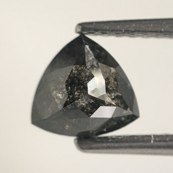 1.10 Ct Triangle Shape Natural Loose Diamond salt and pepper, 6.18 MM X 6.51 MM X 3.35 MM, Fancy Shape Polished Diamond for rings SJ64/20