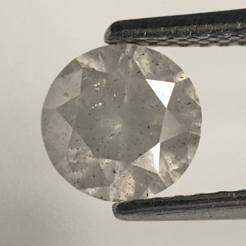 1.13 Ct Natural Loose Diamond Milky Gray Color, I3 Clarity 6.26 MM x 4.21 MM Round Brilliant Cut Diamond SJ63/34