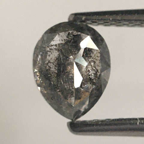 0.92 Ct Pear Cut Loose Natural Diamond Gray salt and pepper 6.50 MM X 5.18 MM X 3.22 MM Brilliant Cut Pear Shape Natural Diamond SJ64/23