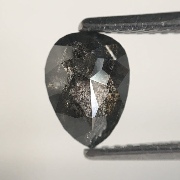 1.03 Ct Pear Shape Gray Rose Cut Natural Loose Diamond, 7.39 MM x 5.39 MM x 3.02 MM Loose Diamond, Rose Cut Diamond SJ65/23