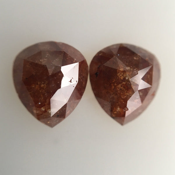 2.55 Ct Brown pear Shape Natural Loose Diamond, 7.97 mm X 6.84 mm X 2.75 mm Natural Rustic diamond Polished Diamond SJ44/21