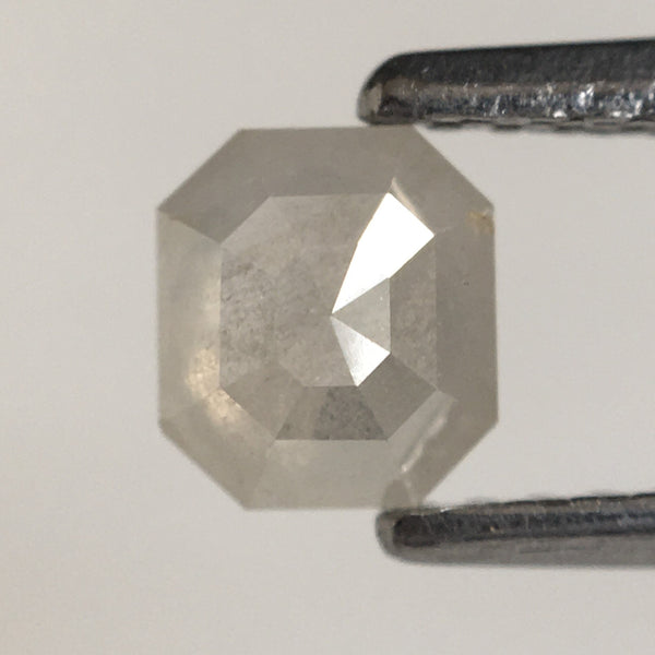 0.46 Ct Natural Loose Diamond Fancy Gray Color Emerald Shape, 4.85 MM x 4.30 MM x 2.35 MM Gray White i3 clarity Natural Diamond SJ66/39