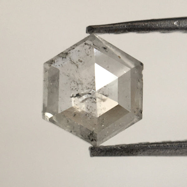 0.36 Ct Hexagon Shape Gray Color Natural Loose Diamond, 5.19 MM x 4.55 MM x 1.73 MM Geometry Shape Natural Loose Diamond SJ66/43