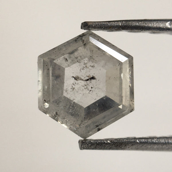 0.36 Ct Hexagon Shape Gray Color Natural Loose Diamond, 5.19 MM x 4.55 MM x 1.73 MM Geometry Shape Natural Loose Diamond SJ66/43