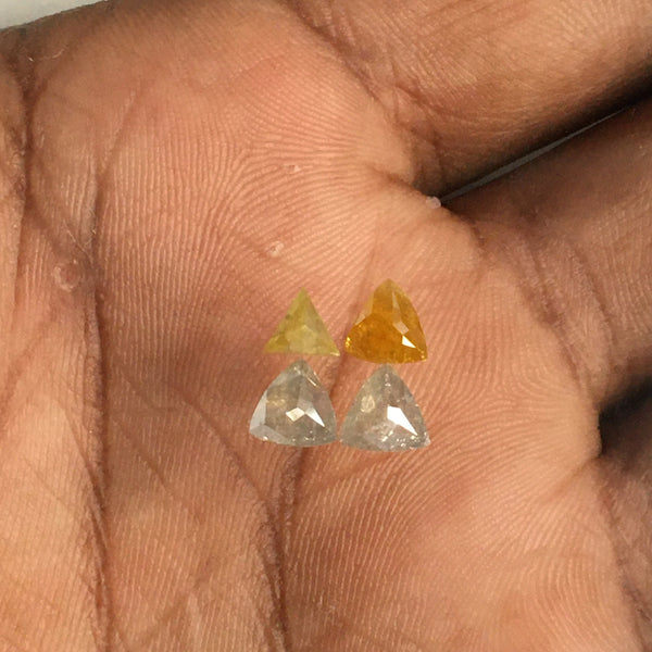 2.03 Ct Natural Loose Diamond Fancy Color Geometric Shape 4 Pcs, 4.53 mm to 5.92 mm Mix Shape Natural Loose Diamond use for Jewelry SJ67/16