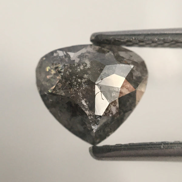 0.86 Ct Fancy Grey Black Pear shape Natural Loose Diamond, 6.71 mm X 4.90 mm X 2.38 mm Pear Cut Superb Quality Diamond SJ07/04