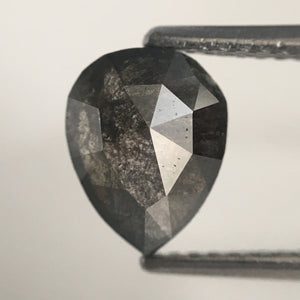 1.56 Ct Black color Natural Pear Shape loose Diamond, Natural Loose Diamond Pear Shape Black Grey  Color 8.27 mm X 6.53 mm X 3.48 mm SJ07/07