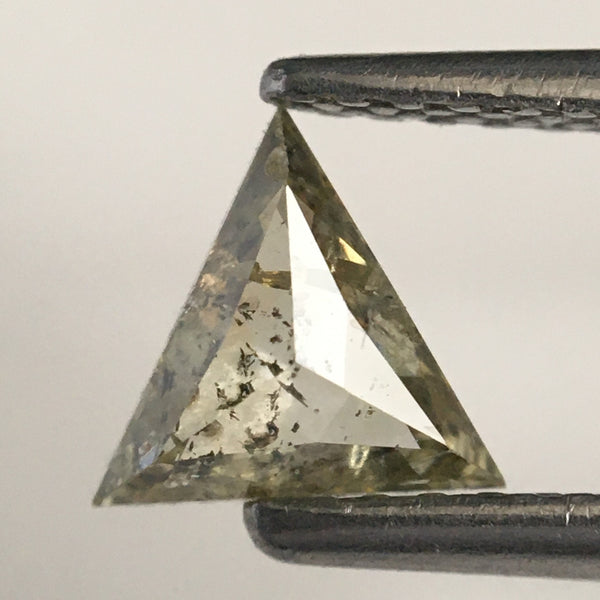 0.42 Ct 5.29 mm X 5.90 mm X 2.14 mm Triangle Shape Natural Loose Diamond, Fancy Light yellow color Triangle Shape Polished Diamond  SJ07/44