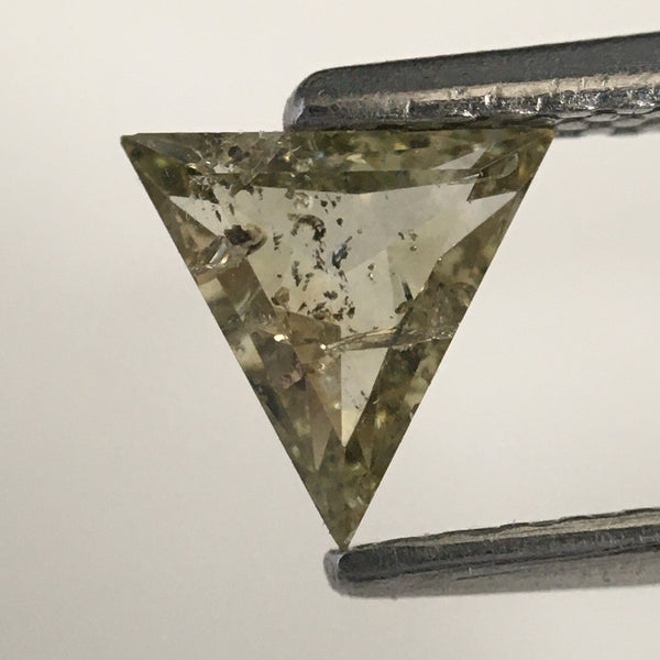 0.42 Ct 5.29 mm X 5.90 mm X 2.14 mm Triangle Shape Natural Loose Diamond, Fancy Light yellow color Triangle Shape Polished Diamond  SJ07/44