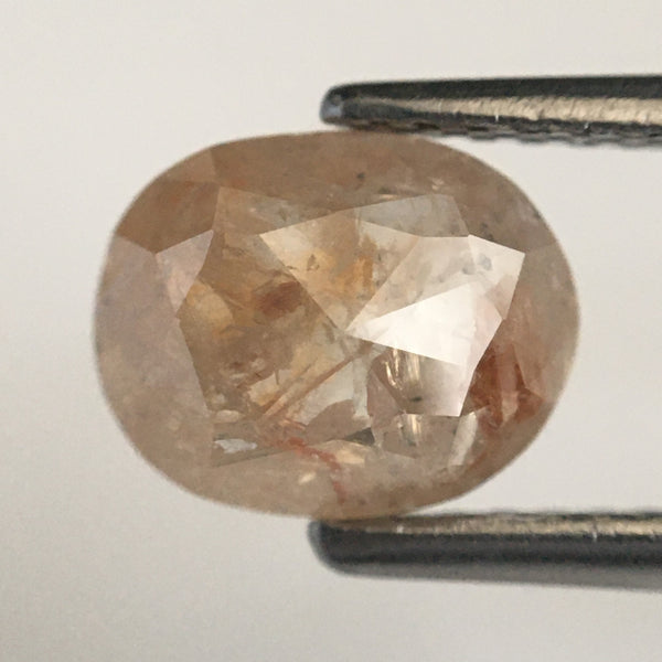 1.29 Ct Oval Shape Natural Diamond, 7.80 mm X 6.19 mm X 2.74 mm Reddish Grey Diamond, Oval Shape Rose Cut Natural Loose Diamond SJ07/50