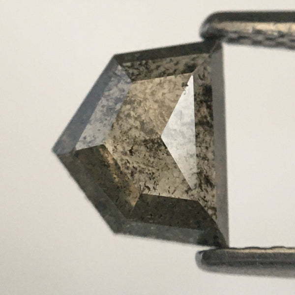 0.84 CT Natural Grey Diamond: Antique Pentagon Cut Loose Diamond