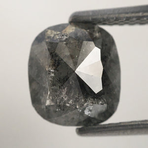 1.60 Ct Oval Shape Grey Black Color Natural Loose Diamond 7.65 mm X 6.86 mm X 0.61 mm Oval Shape Rose Cut Natural  Loose Diamond, SJ07/19