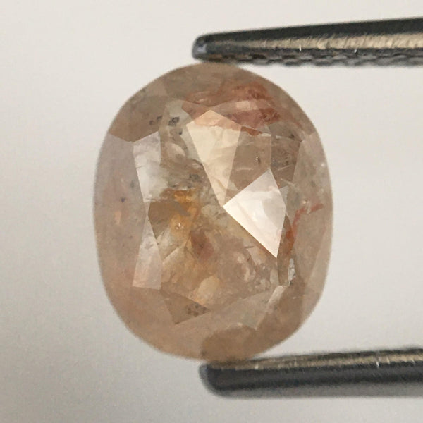 1.29 Ct Oval Shape Natural Diamond, 7.80 mm X 6.19 mm X 2.74 mm Reddish Grey Diamond, Oval Shape Rose Cut Natural Loose Diamond SJ07/50