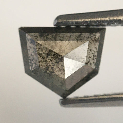 0.84 CT Natural Fancy Grey Color antique shape Loose Diamond 5.70 mm X 6.95 mm X 2.46 mm Excellent Pentagon Shape Diamond  SJ07/54