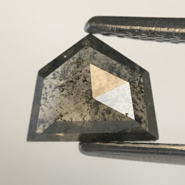 0.84 CT Natural Grey Diamond: Antique Pentagon Cut Loose Diamond