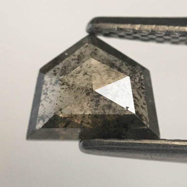 0.84 CT Natural Grey Diamond: Antique Pentagon Cut Loose Diamond
