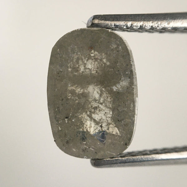 1.39 Ct 8.97 mm X 6.17 mm X 2.47 mm Oval Shape Fancy Gray Natural Loose Diamond Grey Oval Shape Rose Cut Natural Loose Diamond SJ07/103