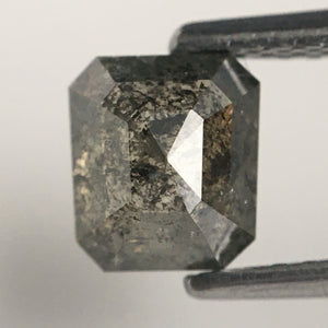 1.12 Ct Dark Grey Emerald Shape Natural Loose Diamond, 5.80 mm X 5.13 mm X 3.59 mm Emerald Shape Natural Loose Diamond SJ09/24