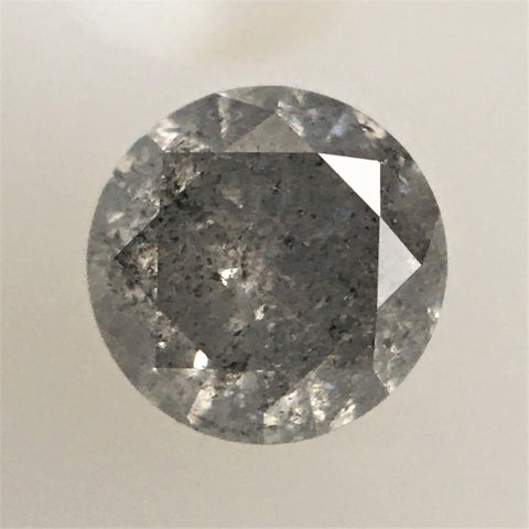 0.30 Ct Salt and Pepper Natural Loose Diamond, 4.36 mm x 2.65 mm Round Grey Loose Diamond, Natural Brilliant Cut Loose Diamond SJ15/11