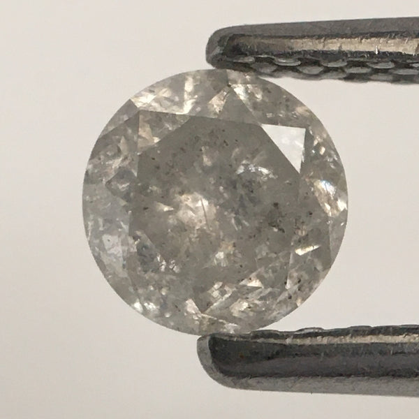 0.44 Ct Gray Color Round Brilliant Cut Loose Diamond, 4.70 mm x 3.20 mm Loose Diamond, Natural Loose Brilliant Cut Diamond SJ15/12