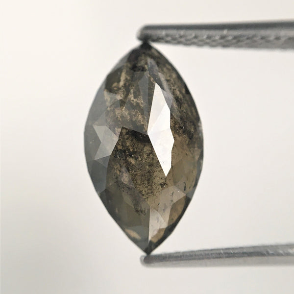 2.58 Ct Marquise Shaped Natural Brilliant Loose Diamond, 12.94 mm x 7.19 mm X 3.56 mm Fancy Color Rose Cut Loose Diamond SJ09/23