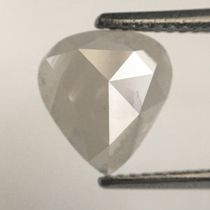 1.38 Ct Fancy Grey Milky Color Pear Cut Loose Natural Diamond, 9.20 mm X 8.60 mm Fancy Grey Rose Cut Pear Natural Loose Diamond SJ13/04