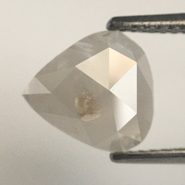1.38 Ct Fancy Grey Milky Color Pear Cut Loose Natural Diamond, 9.20 mm X 8.60 mm Fancy Grey Rose Cut Pear Natural Loose Diamond SJ13/04