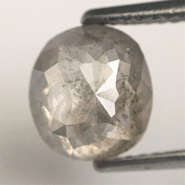 1.90 Ct Oval Shape Fancy Color Natural Loose Diamond, 7.99 mm x 7.26 mm x 3.50 mm Grey Oval Cut Rose Cut Natural Diamond SJ71/09