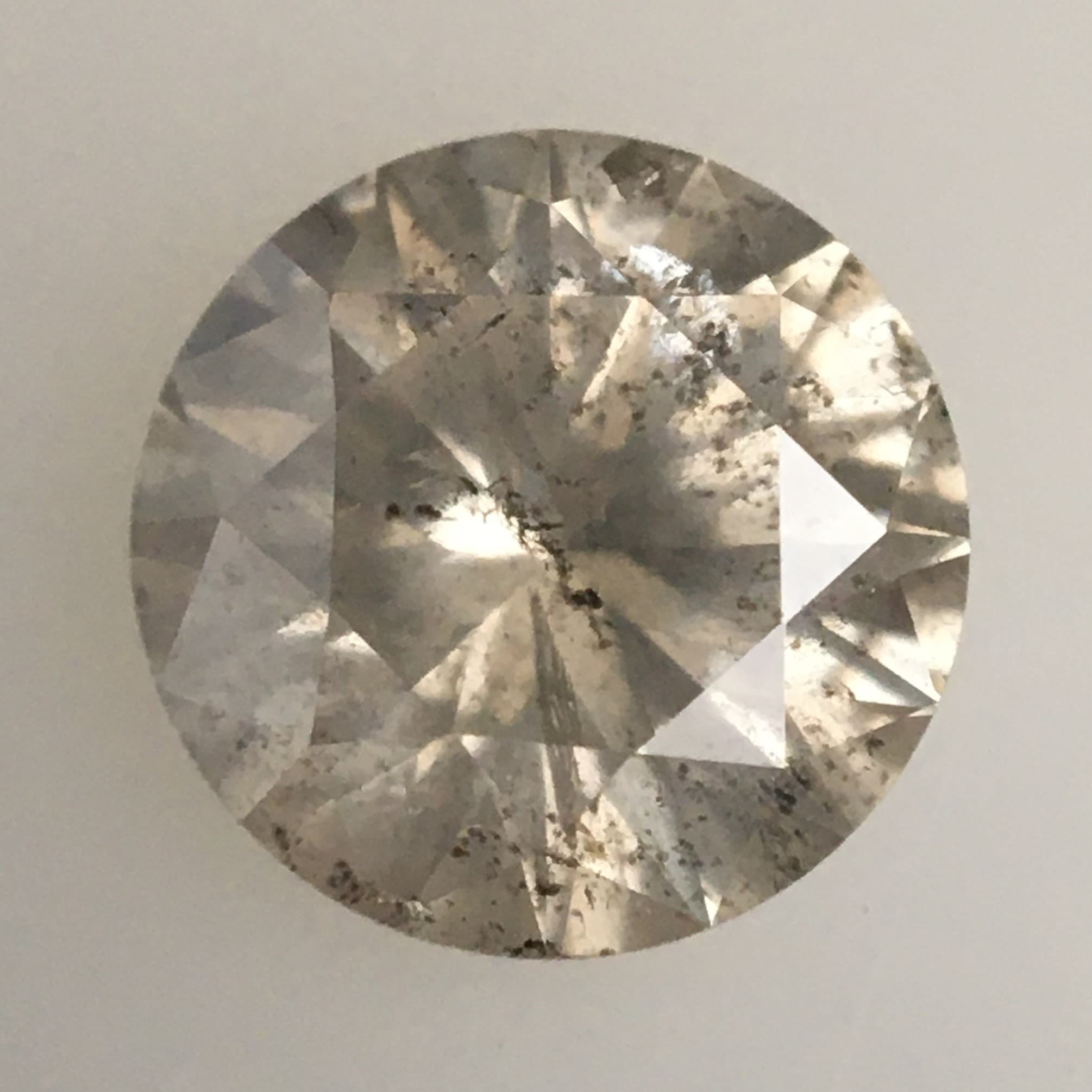 0.90 Ct Brilliant Cut Diamond Fancy Color, 6.09 mm x 3.86 mm Round Natural Loose Diamond, i3 Clarity, Loose Diamond SJ72/52