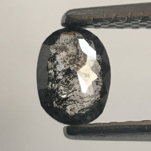 0.32 Ct Natural Oval Shape Grey color Rose cut Diamond 5.25 mm x 3.91 mm x 1.65 mm Size Rustic Natural Loose Diamond SJ01/30