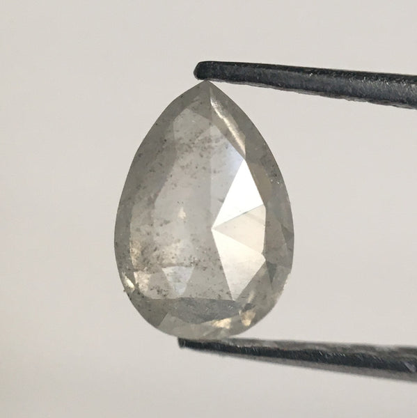 0.32 Ct Light Gray Pear shape loose natural diamond, 5.84 mm X 4.05 mm X 1.69 mm Light Grey Brilliant Cut Pear Natural Loose Diamond SJ01/23