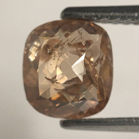 1.33 Ct Cushion Shape Fancy Light brown Natural Loose Diamond 7.10 mm X 6.50 mm, Cushion Shape Rose Cut Natural Loose Diamond SJ12/02