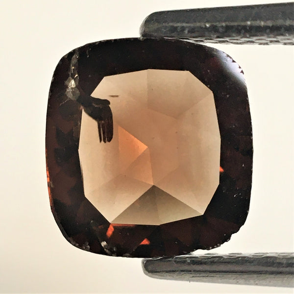 Pair Of 1.47 Ct Cushion Shape Fancy Brown Natural Loose Diamond, 7.00 mm X 6.60 mm Cushion Shape Rose Cut Natural Loose Diamond SJ12/27