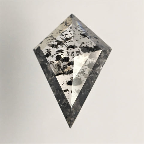 0.50 Ct Kite Shape Natural Loose Diamond Salt and Pepper, 8.02 mm x 5.51 mm x 1.83 mm Fancy Gray and Black Kite Shape Loose Diamond SJ73/29