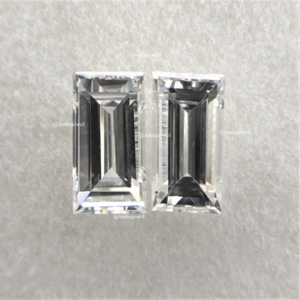 Baguette Cut Diamond Pair: 0.12ct G/H VS/VVS, 4x2mm Loose Diamonds
