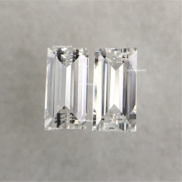 Baguette Cut Diamond Pair: 0.12ct G/H VS/VVS, 4x2mm Loose Diamonds
