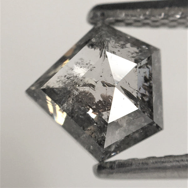 0.96 Ct Antique Shape Fancy Gray Color Natural Loose Diamond, 6.06 mm x 6.31 mm x 3.20 mm Shield shape Natural Loose Diamond SJ73/37