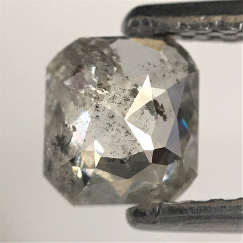 0.55 Ct Salt and Pepper Natural Loose Diamond Fancy Shape, 4.81 x 4.38 x 2.39 mm Rose Cut Long Octagon Shape Natural Loose Diamond SJ73/71