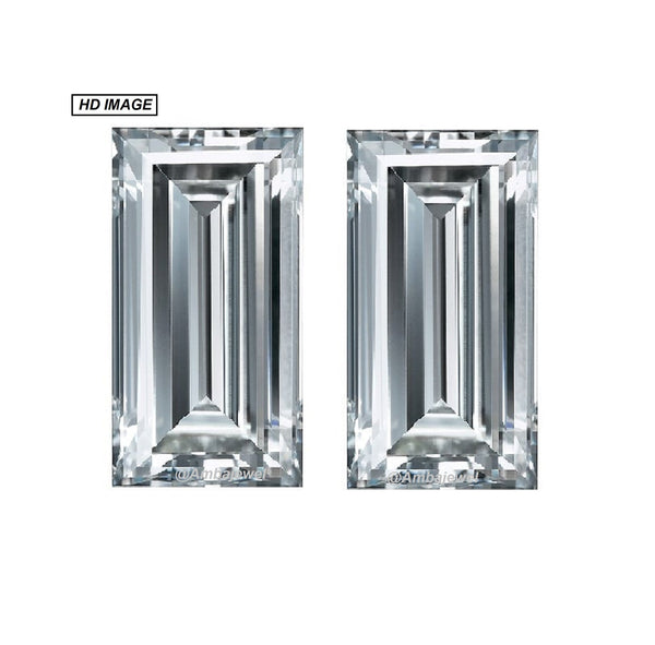 Baguette Cut Diamond Pair: 0.12ct G/H VS/VVS, 4x2mm Loose Diamonds