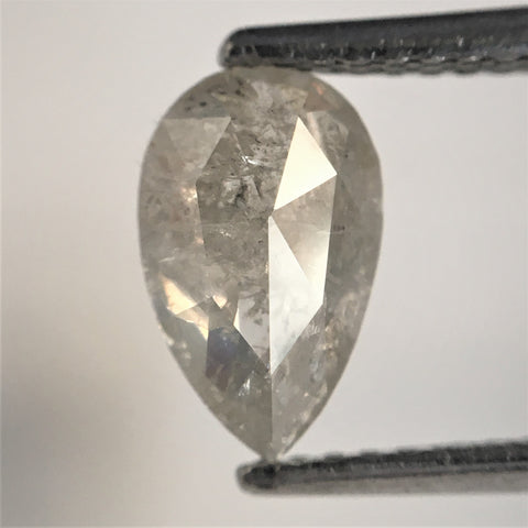 1.17 Ct Fancy Gray Pear Cut Natural Loose Diamond, 8.70 mm x 5.46 mm x 2.88 mm Light Grey Rose Cut Pear Natural Loose Diamond SJ46/20