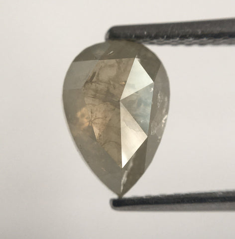 1.54 Ct Pear Shape Fancy Color Natural Loose Diamond, 8.70 mm X 6.00 mm X 3.30 mm Fancy Grey Rose Cut Natural Loose Diamond SJ59/36