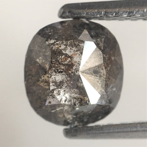 0.97 Ct Rose cut Natural Oval Shape Grey Color Loose Diamond 6.79 mm x 6.34 mm x 2.46 mm Rustic natural loose diamond SJ31/23