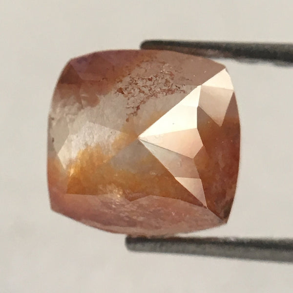 0.84 Ct Cushion Shape Fancy Brown Natural Loose Diamond 5.60 mm X 5.40 mm x 2.90 mm, Cushion Shape Rose Cut Natural Loose Diamond