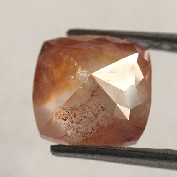 0.84 Ct Cushion Shape Fancy Brown Natural Loose Diamond 5.60 mm X 5.40 mm x 2.90 mm, Cushion Shape Rose Cut Natural Loose Diamond