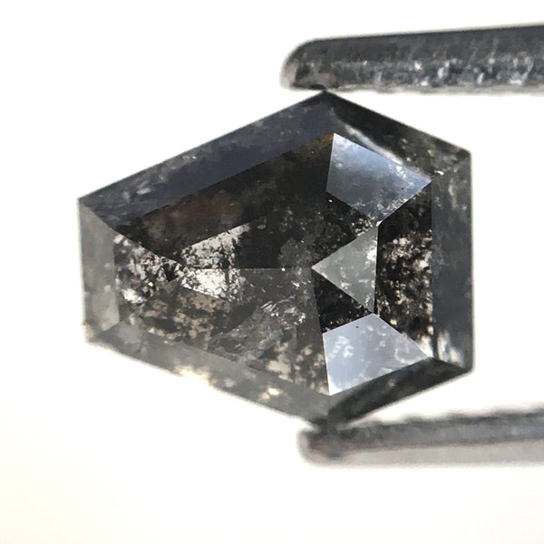 1.24 Ct Natural Loose Diamond Geometric Shape 7.00 mm X 6.10 mm Fancy Grey Color, Fancy Shape Grey Black Diamond Use For Ring SJ20/04