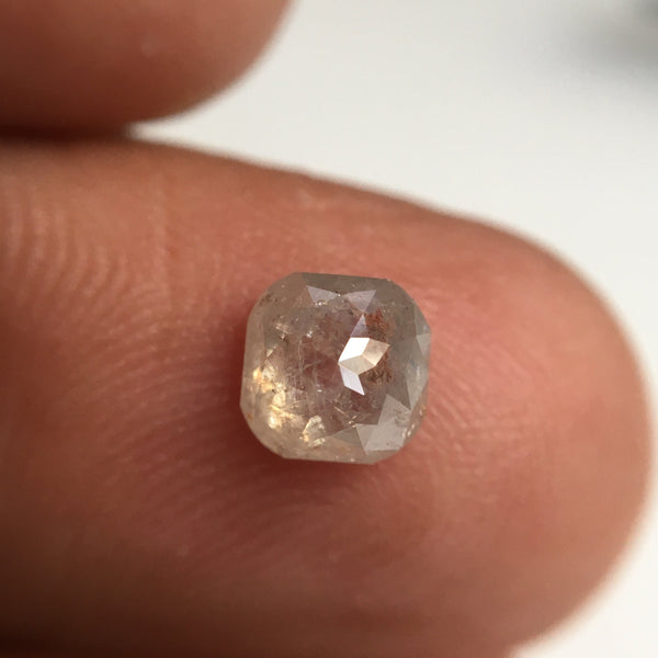 0.83 Ct Cushion Shape Fancy Grey Color Natural Loose Diamond 5.40 mm X 5.38 mm x 3.00 mm, Cushion Shape Rose Cut Natural Diamond SJ27/03