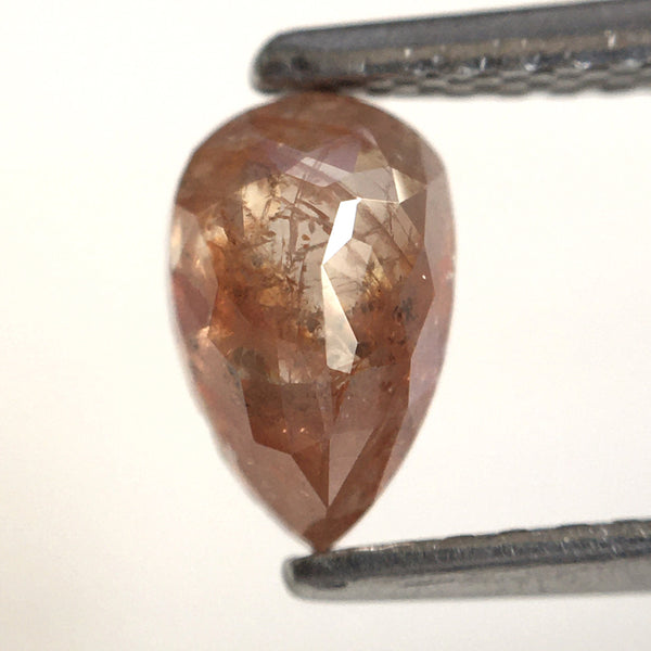 0.75 Ct Pear Shape Natural Loose Diamonds, Reddish Brown Color Diamond 6.85 mm x 4.38 mm x 3.00 mm Pear Cut Natural Diamond SJ27/06