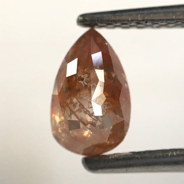 0.75 Ct Pear Shape Natural Loose Diamonds, Reddish Brown Color Diamond 6.85 mm x 4.38 mm x 3.00 mm Pear Cut Natural Diamond SJ27/06