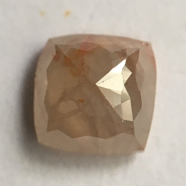 0.81 Ct Cushion Shape Fancy Brown Gray Natural Loose Diamond 5.20 mm X 5.15 mm x 3.00 mm, Cushion Shape Rose Cut Natural Diamond SJ27/10